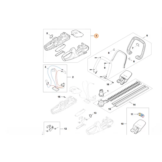 STIHL  Korpus rękojeści HA08 790 1002